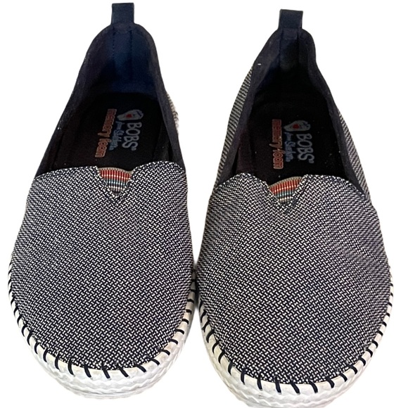 BOBS from Skechers Shoes - BOBS FROM SKETCHERS Memory Foam Slip On Navy/White